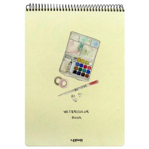 Kołoszkicownik do akwareli Lenwa A4/24/220g Farby i kredka